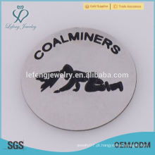 Placa redonda de prata personalizada do aço inoxidável da venda quente para o locket de flutuação, nenhum locket